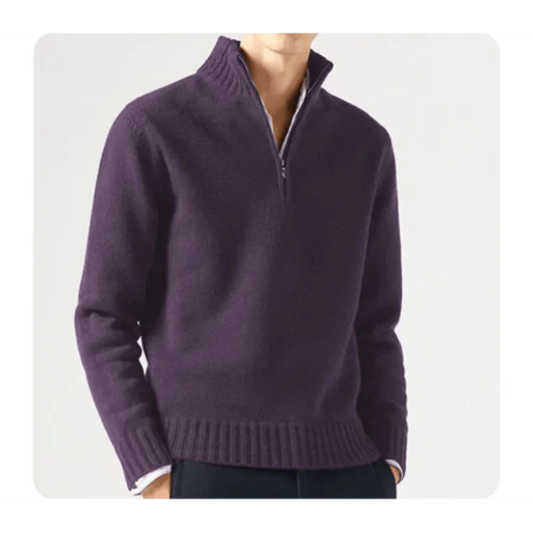 Wade Rollkragenpullover mit Halbem Reißverschluss