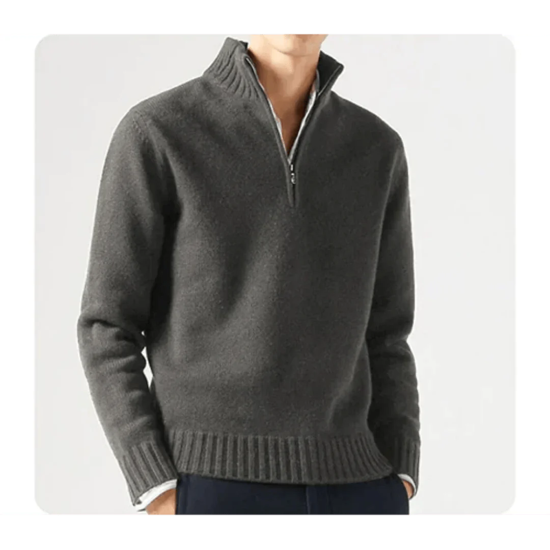 Wade Rollkragenpullover mit Halbem Reißverschluss