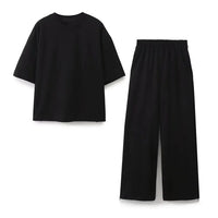 Winslet T-Shirt und Hosen-Set – Schwarzer Anzug