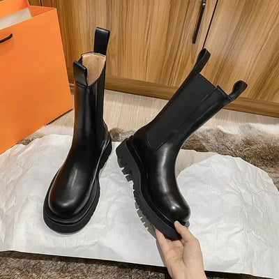 Wylla Mid-Calf Chelsea-Stiefel