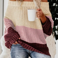 Karyll | Müheloser Stil Chic Komfort Schulterfreier Strickpullover – Champagner