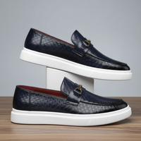Aurelio Leder Schuhe – Blau
