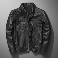 Frontier Leather Field Jacket – Schwarz