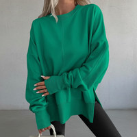 Freya | Trendiges Damen Oversize-Sweatshirt Soft-Touch – Grün