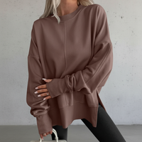 Freya | Trendiges Damen Oversize-Sweatshirt Soft-Touch – Braun