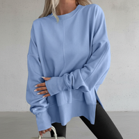 Freya | Trendiges Damen Oversize-Sweatshirt Soft-Touch – Blau