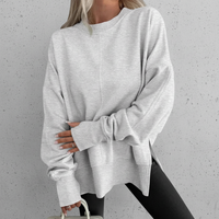 Freya | Trendiges Damen Oversize-Sweatshirt Soft-Touch – Grau