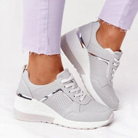 EDITH - SPORTSCHUHE MIT PLATEAU-SOHLE – Grau