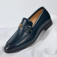 Niklas | Herren Exklusive Leder Loafer – Marine