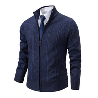 Niklas | Herren Klassische Strickjacke – Marine