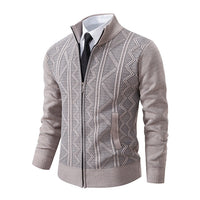 Niklas | Herren Klassische Strickjacke – Grau
