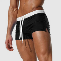 Niklas | Herren Kurze Slim Fit Badeshorts – Schwarz
