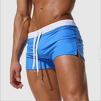 Niklas | Herren Kurze Slim Fit Badeshorts – Hellblau