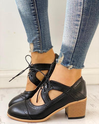 MABEL | Stilvolle Orthopädische Vintage-Schuhe – Schwarz