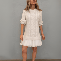 Noa | Damen Strickkleid Kaschmir Komfort Elegant Warm – Aprikose (Fast ausverkauft)