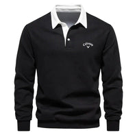 Noah | Herren Eleganter Polopullover – Schwarz