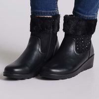 Noemi | Warmer Damenstiefel – Schwarz
