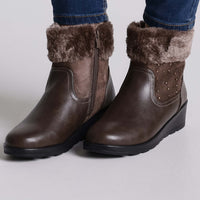 Noemi | Warmer Damenstiefel – Braun