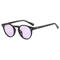 Unisex Zeitlos Rund Stil Sonnenbrille | Klassisch – Lila