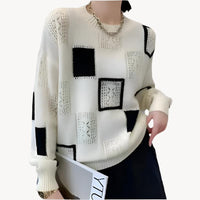 Alaina | Modischer Herbst-Pullover – Weiß