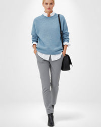 Pullover mit Rundhals für Damen – Blau
