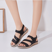 Isabella | Orthopädisch Gepolstert Sandalen – Schwarz