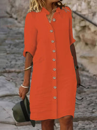 Heidi-Mode | Klassisches Shirtkleid – Orange