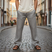 Orsino | Herren Weite Schlupfhose mit Kordelzug – Grau