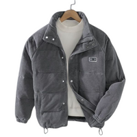 Oslo™ | Cord-Steppjacke – Grau
