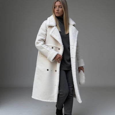 Heleyna | Wintermantel aus Wildleder