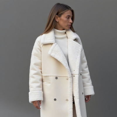 Heleyna | Wintermantel aus Wildleder