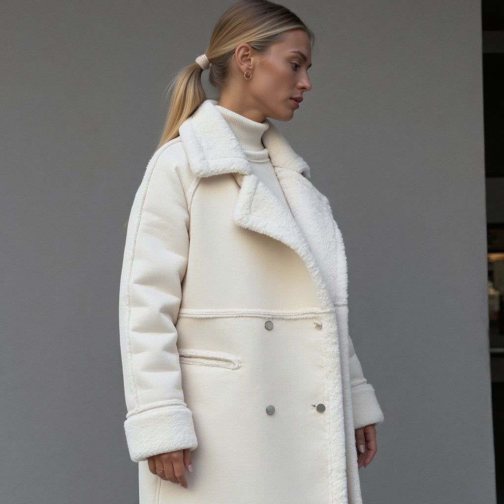 Heleyna | Wintermantel aus Wildleder