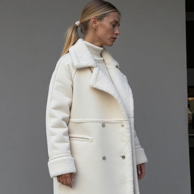 Heleyna | Wintermantel aus Wildleder