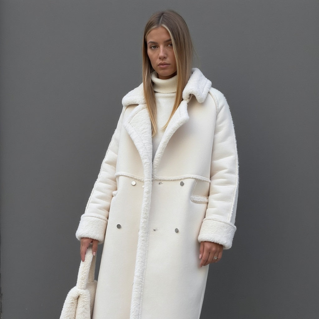 Heleyna | Wintermantel aus Wildleder
