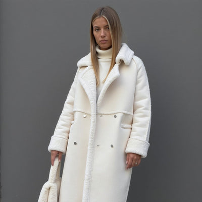 Heleyna | Wintermantel aus Wildleder