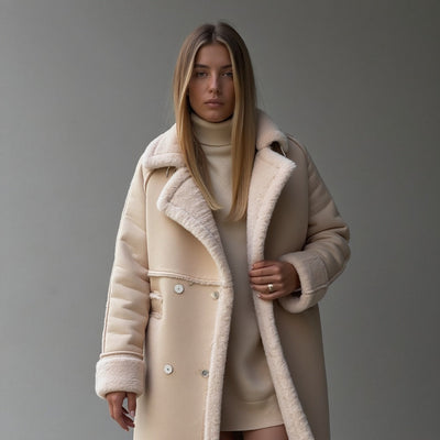 Heleyna | Wintermantel aus Wildleder