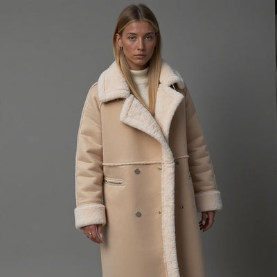 Heleyna | Wintermantel aus Wildleder