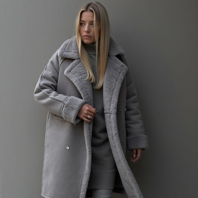Heleyna | Wintermantel aus Wildleder