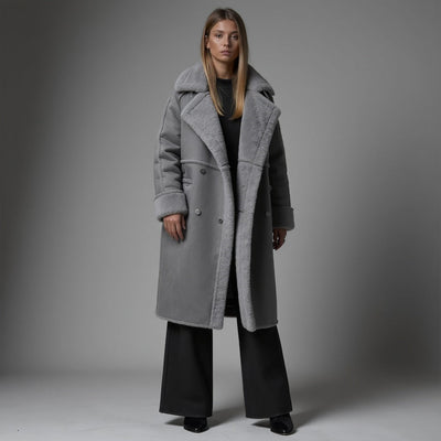 Heleyna | Wintermantel aus Wildleder