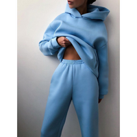 NAA-KD Sommer-Trainingsanzug | Leichter Damen-Kapuzenpulli mit luftiger Jogginghose – Blau