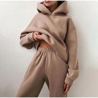 NAA-KD Sommer-Trainingsanzug | Leichter Damen-Kapuzenpulli mit luftiger Jogginghose – Khaki