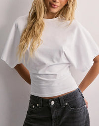 Victoria | Weites Ärmel Icon T-Shirt – Weiß