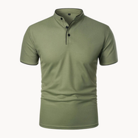 Percival | Herren Poloshirt mit Stehkragen Kurzarm – Grün