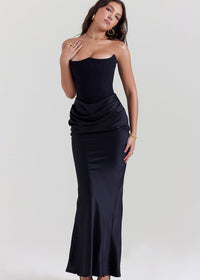 Vanessa - Elegantes und Schickes Maxikleid – Schwarz
