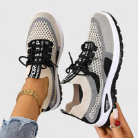 Philomena | Damen Orthopädische Mesh Sneaker – Schwarz