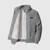 Jonas | Stilvolle Sherpa Cordjacke für Herren – Grau