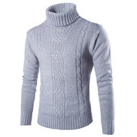 Bertrand – Warmer Strickpullover mit Rollkragen – Grau