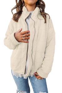 SORAYA | Luxuriöse Steppjacke Für Frauen – Beige
