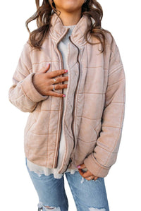 SORAYA | Luxuriöse Steppjacke Für Frauen – Aprikot