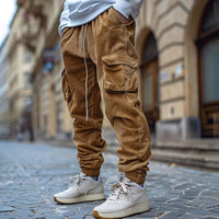 Elias - Jogginghose Aus Kord Mit Kordelzug Der Taille – Braun